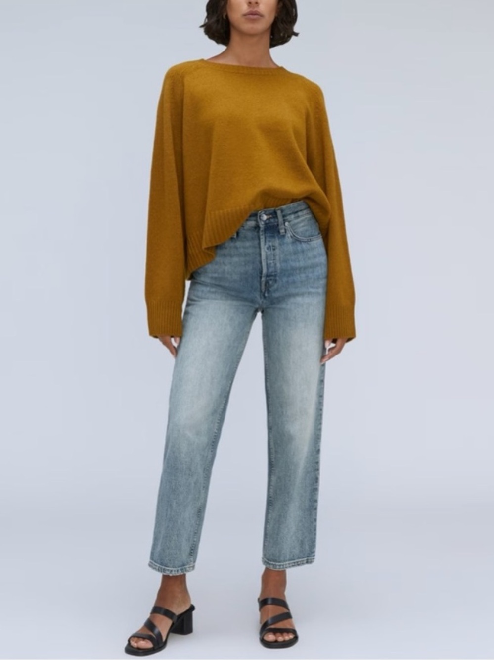 EVERLANE The Way High Slim Light Wash Crop Ankle Jeans Size 31